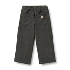 Corduroy broek James - Wide fit - Biologisch katoen - Black sea/zwart - Wheat achterkant